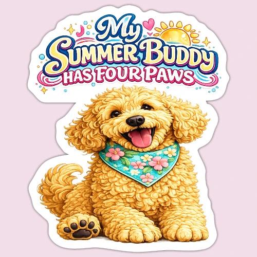 My Summer Buddy Has Four Paws - Sticker