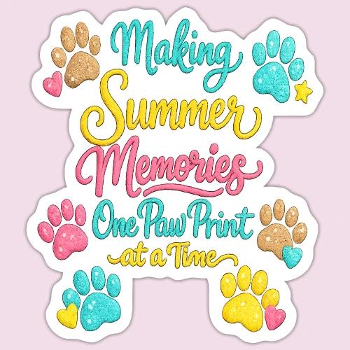 Making Summer Memories Faux Embroidery - Sticker