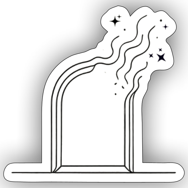 Visions Unbound Minimalist Logo - Sticker