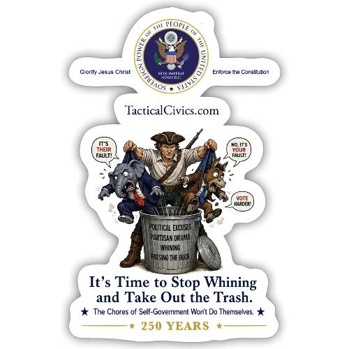 Stop Whining (front print only with Seal) - Sticker