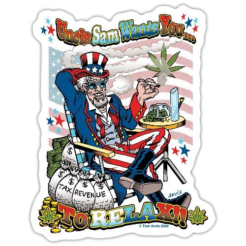 Tom's T-Hall PotTees Series #1 Uncle Sam Says... - Sticker