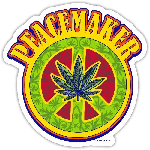 Tom's T-Hall PotTees Series #2 Peacemaker Tee. - Sticker