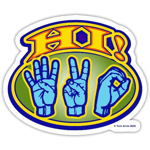 Tom's T-Hall PotTees Series #3 HI! 420pot tees - Sticker