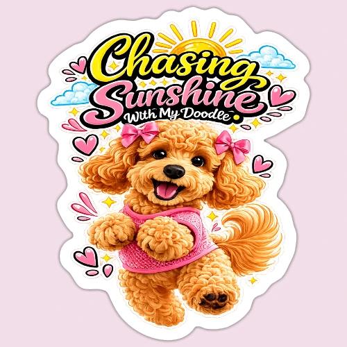 Chasing Sunshine With My Doodle - Sticker