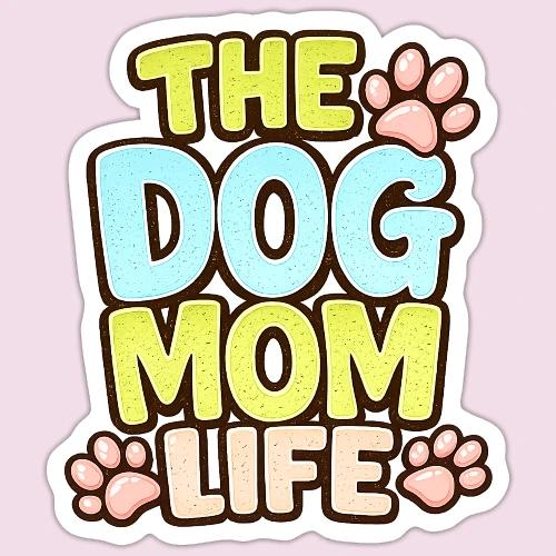 The Dog Mom Life Retro Vintage Dog Lover - Sticker