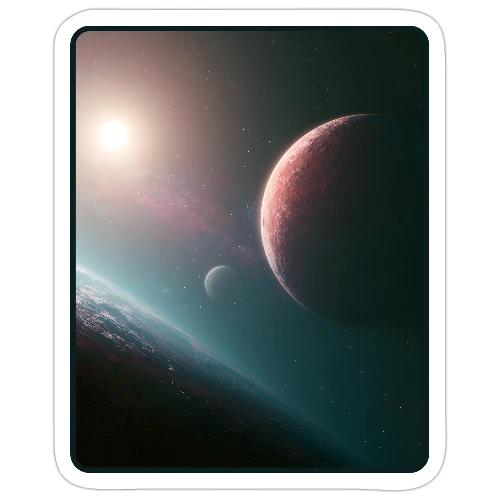 Deep Space Planet Horizon Art - Sticker