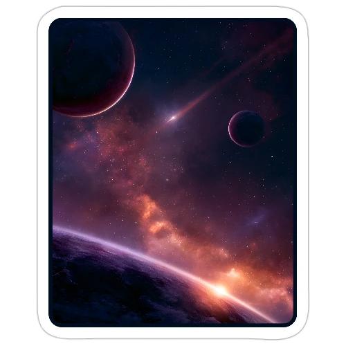 Cosmic Sunset Nebula Space Art - Sticker