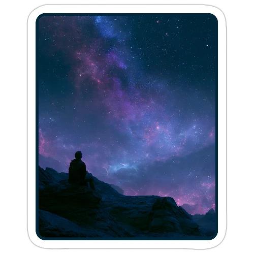 Stargazer Nebula Night Sky Art - Sticker