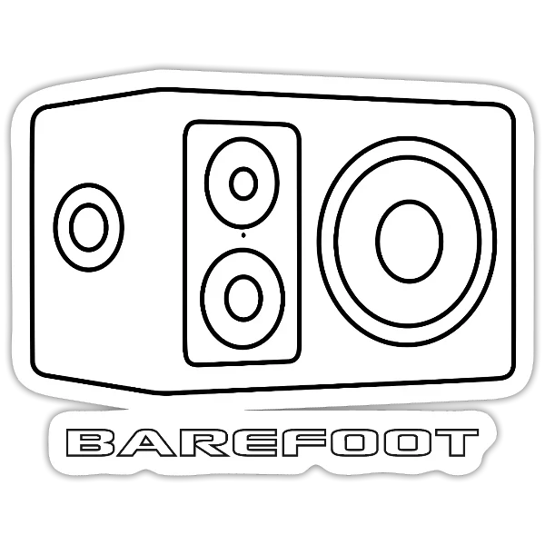 Linear White Footprint®03 - Sticker