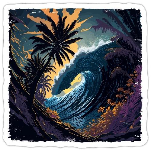 Moonlight Jungle Wave - Sticker