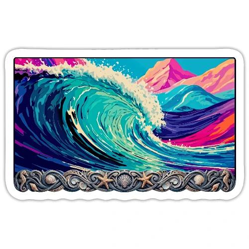 Crystal Lava Wave - Sticker