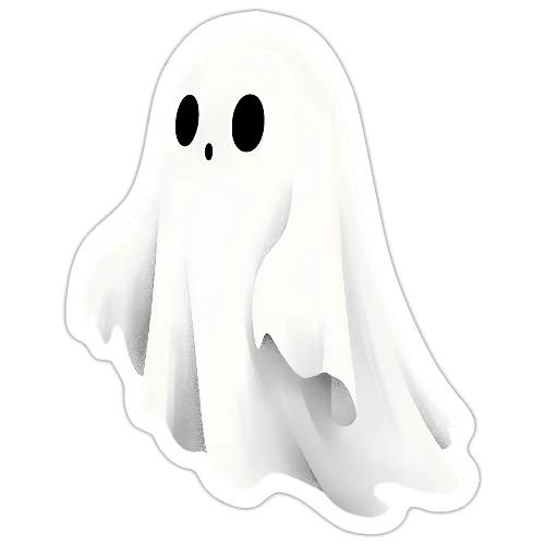 Cute Ghost Cartoon Design - Sticker