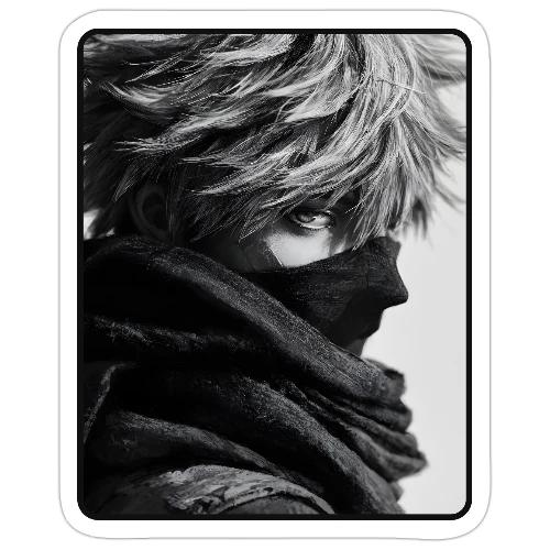 Battle-Worn Ninja Portrait - Sticker