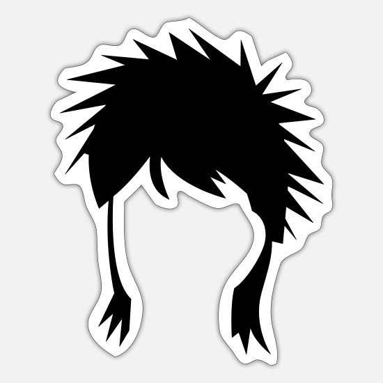 spiked mullet hair style' Sticker | Spreadshirt