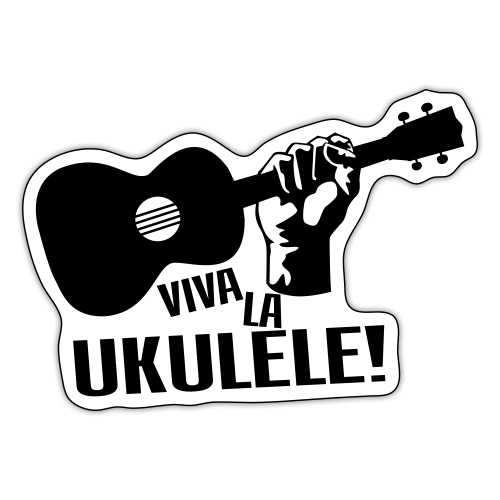 Viva La Ukulele! (black) - Sticker