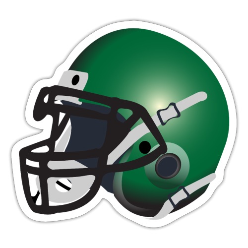 green football helmet - Sticker