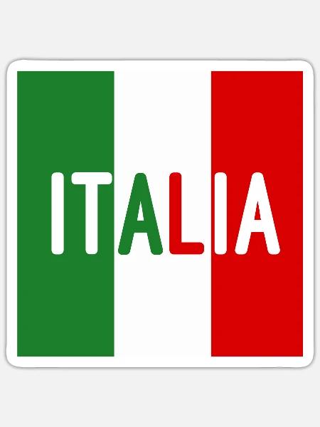 Italia Italian Flag - Sticker - white matte