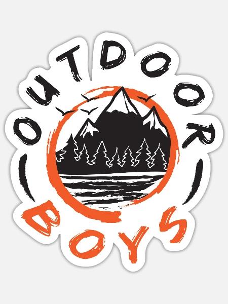 Outdoor Boys Logo - Sticker - white matte
