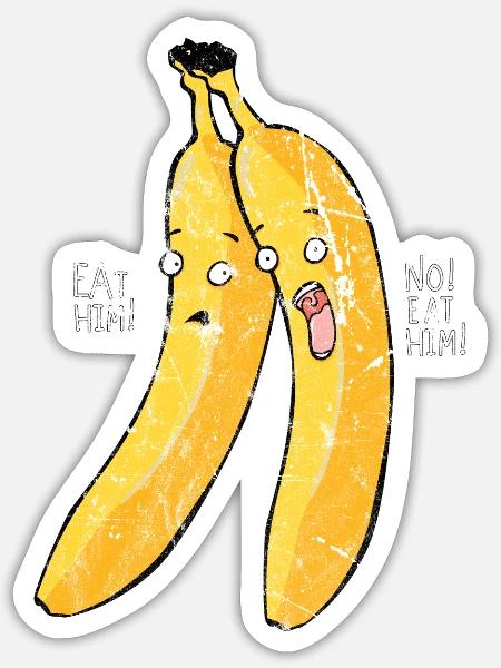 Banana Comic - Sticker - white matte