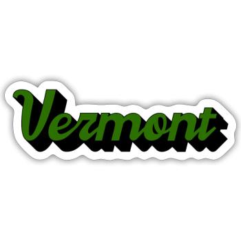 Green Vermont - Sticker - white matte - Front