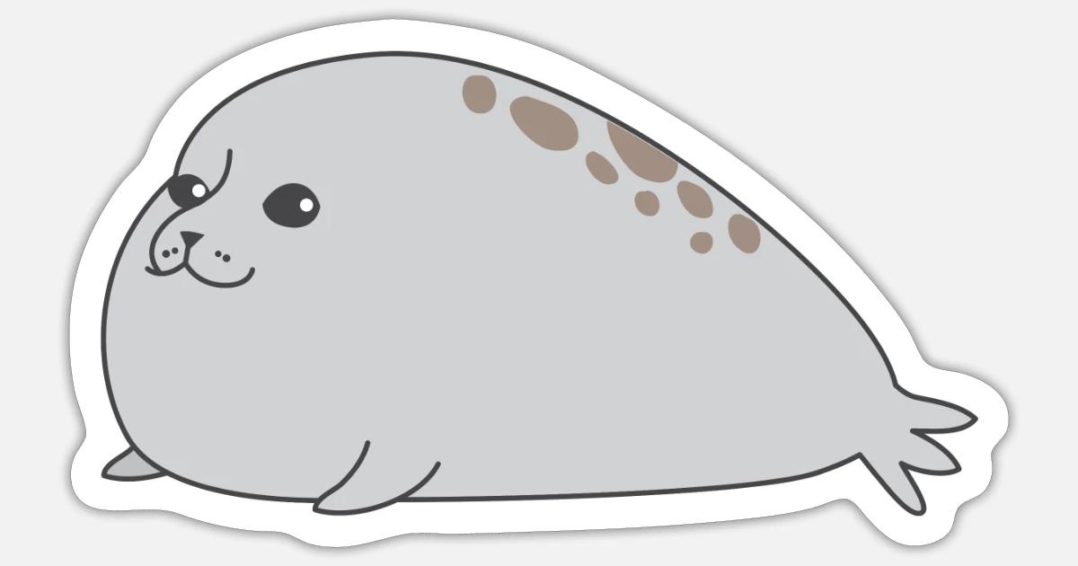 cute fat seal drawing
