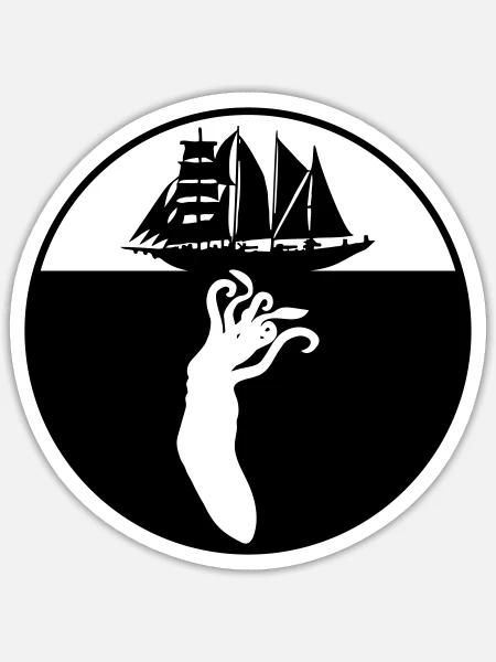 Logo Giant Squid - Sticker - white matte