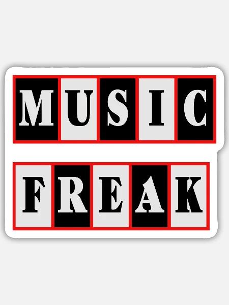 Music Freak - Sticker - white matte