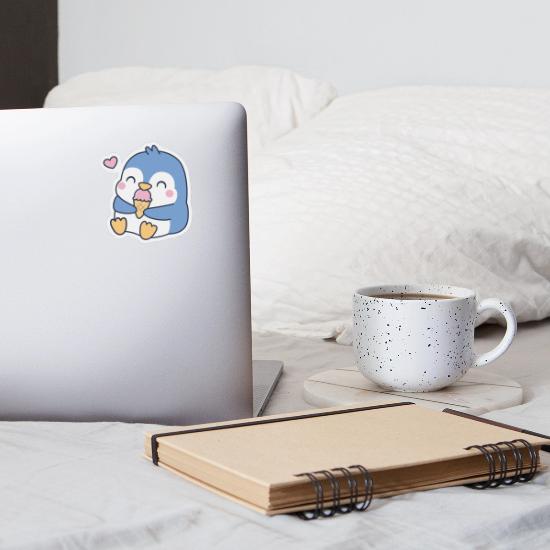 Cute Baby Penguin Vinyl Decal Sticker Macbook Apple Laptop Cute African Penguin King Penguin Ocean Antarctica Bumper Sticker Window Decal