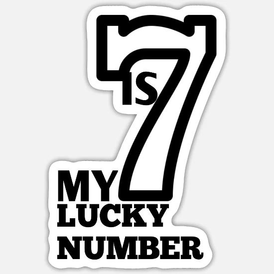 7 Is my lucky number' Sticker | Spreadshirt