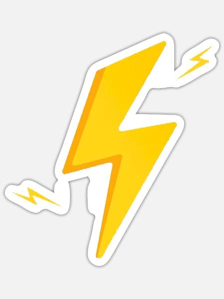 Cute lightning bolt - Sticker - white matte