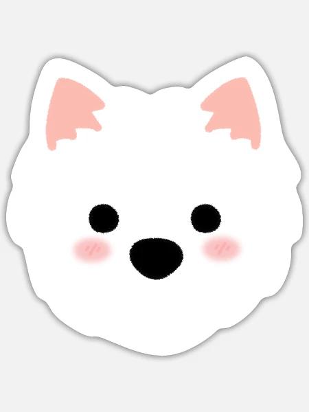 Westie Face - Sticker - white matte