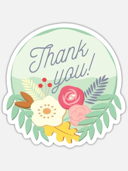 Colorful Flower Plant - Sticker - white matte