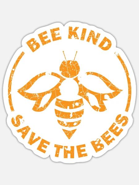 Bee Kind Save The Bees - Sticker - white matte