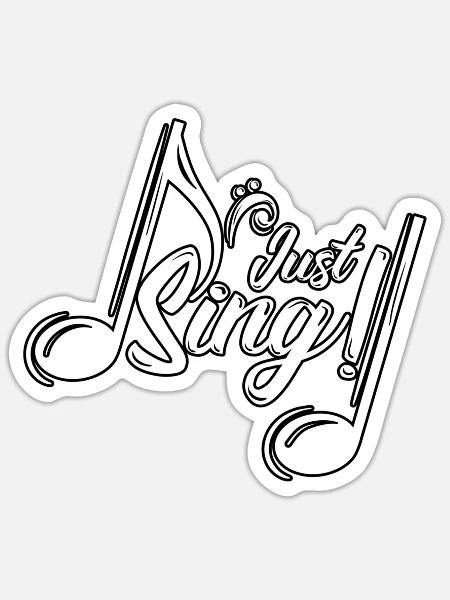 Choir Teacher Gift Choir Director Gift Choir Singe - Sticker - white matte