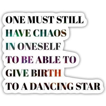 Motivational quote - Sticker - white matte - Front