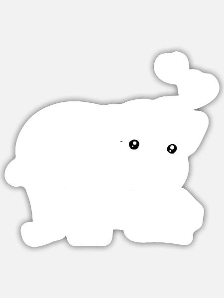 Schwein Süß rosa herzen blume - Sticker - white matte
