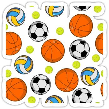 All sports Fan - Sticker - white matte - Front