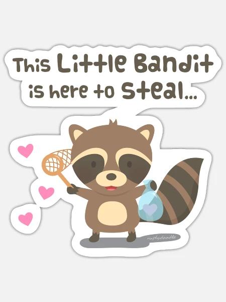 Little Bandit Heart Stealer - Sticker - white matte