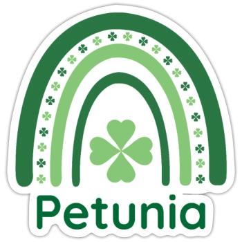 Petunia Clover Charm Boho Rainbow - Sticker - white matte - Front