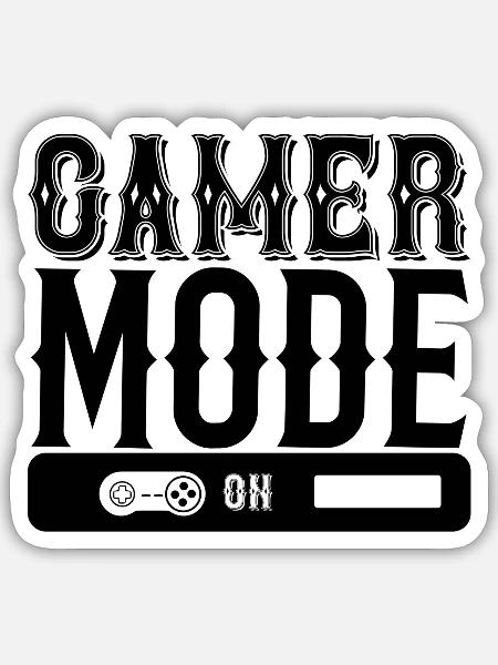 Gamer mode on - Sticker - white matte
