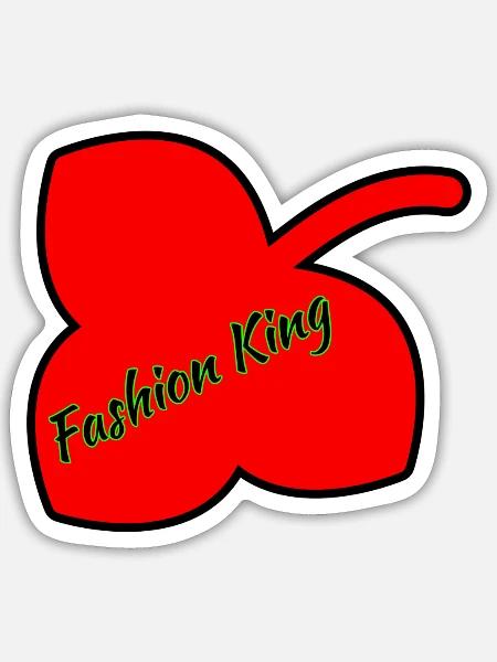Fashion King - Sticker - white matte