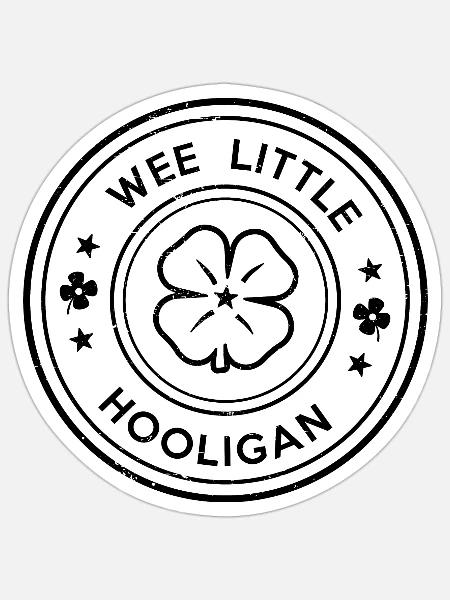 Wee Little Hooligan - Sticker - white matte