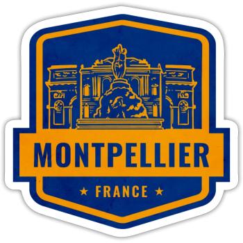 Montpellier Emblem Patch - Sticker - white matte - Front