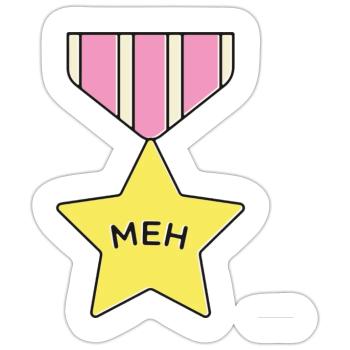 Meh - Sticker - white matte - Front