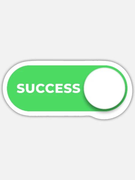 SUCCESS - Sticker - white matte