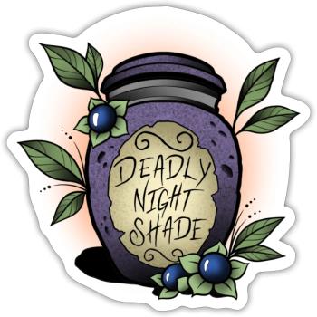 Nightshade - Sticker - white matte - Front