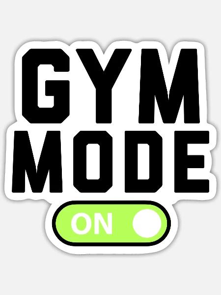 Gym Mode ON - Sticker - white matte