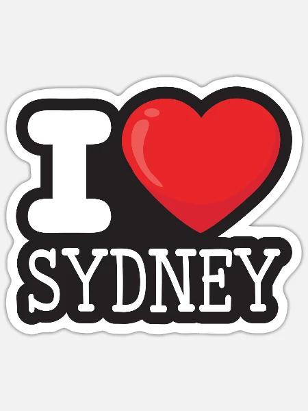 I love SYDNEY - Sticker - white matte