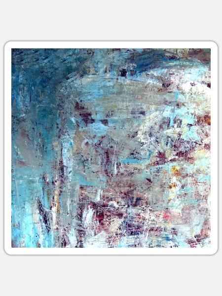 Vibrant Abstract Art - Sticker - white matte