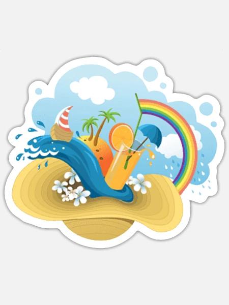 Summer - Sticker - white matte